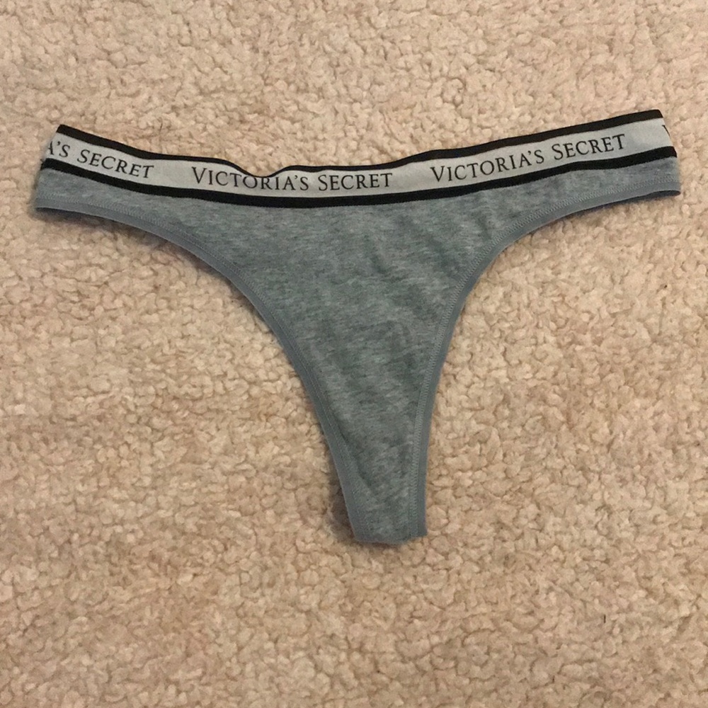 Victoria’s Secret Gray Banded Thong Panties